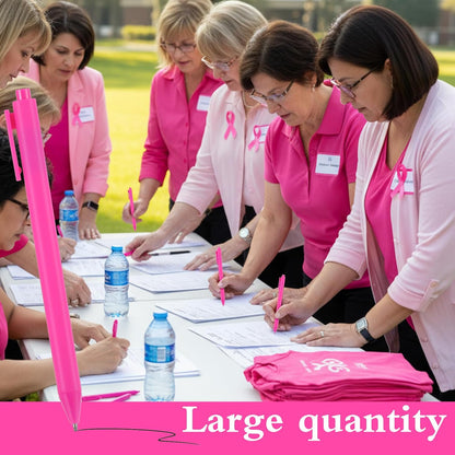 120 Pcs Hot Pink Pens Bulk, 1.0 mm Medium Point Pink Pens with Black Ink, Retractable Smooth Writing Ballpoint for Office, Home, Gifts & Party Favors(5.7" Long)