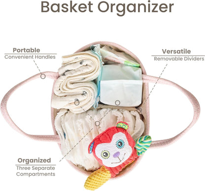 Diaper Caddy Organizer, Gift Basket for Baby Shower, Newborn Essentials
