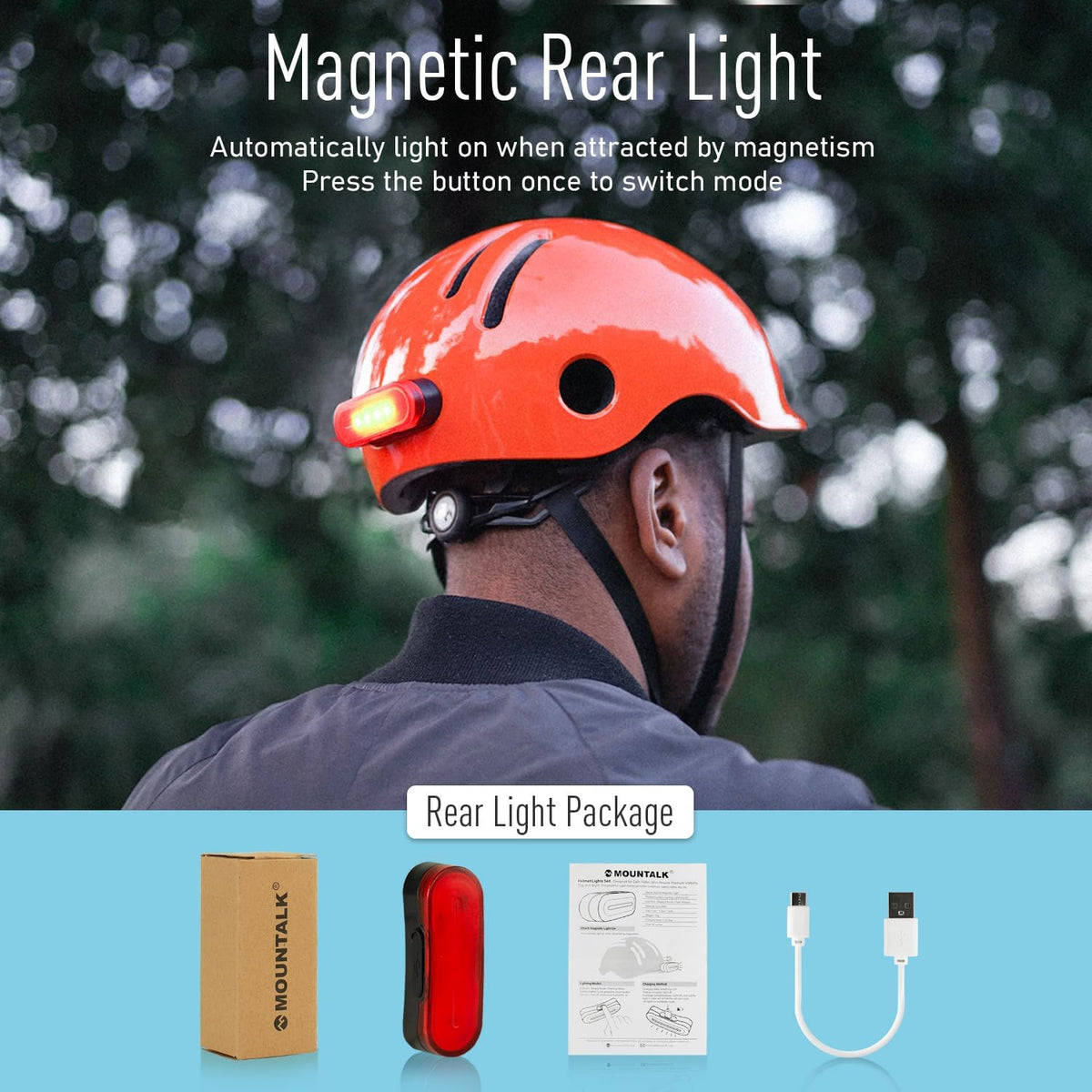 Bike Helmets for Adults Men Women,Mens/Womens Bicycle Helmet with Magnetic Light,Youth Boys/Girls Helmet, Kids Helmets for 4 Years+