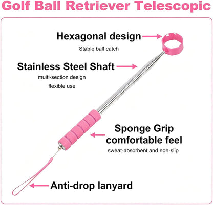 Golf Ball Retriever Telescopic, 9Ft, for Water & Golf Course