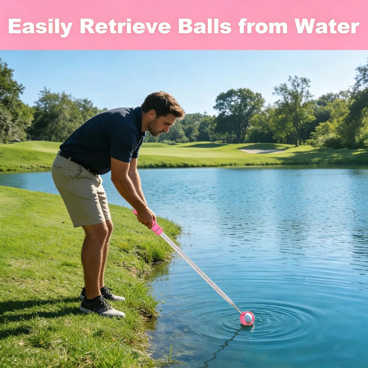 Golf Ball Retriever Telescopic, 9Ft, for Water & Golf Course