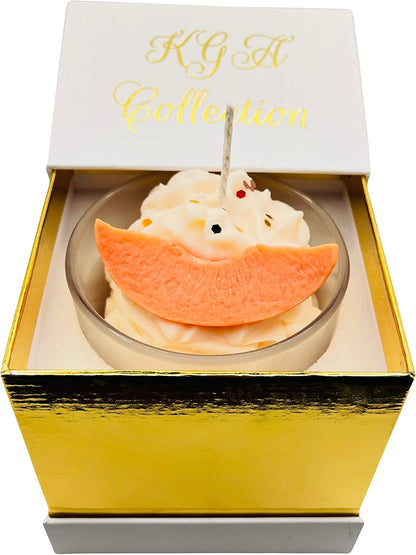 Jar candles, Aromatherapy Candles, Handmade, Strong Candles for Home 10 oz 50-60 Hour Burn, All Natural Soy, Non Toxic (Peaches and Cream)