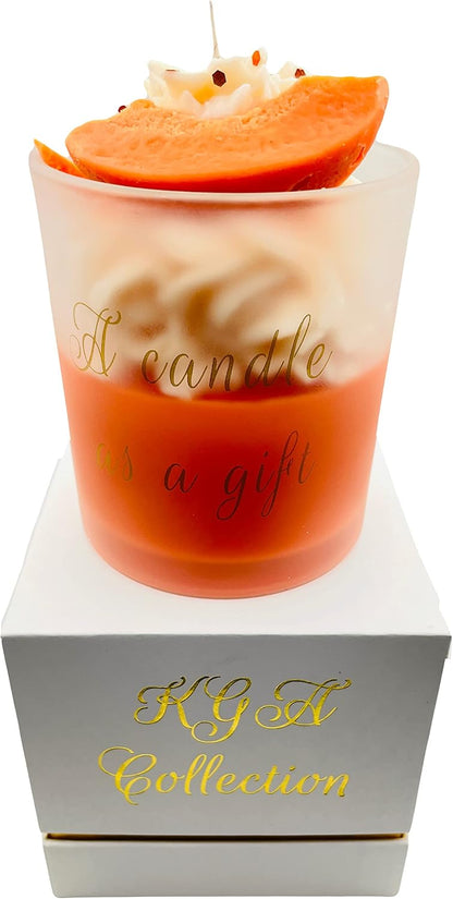Jar candles, Aromatherapy Candles, Handmade, Strong Candles for Home 10 oz 50-60 Hour Burn, All Natural Soy, Non Toxic (Peaches and Cream)