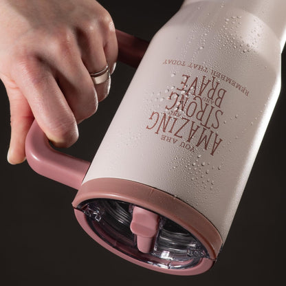 30 oz Insulated Stainless Steel Tumbler with Lid (Blush)