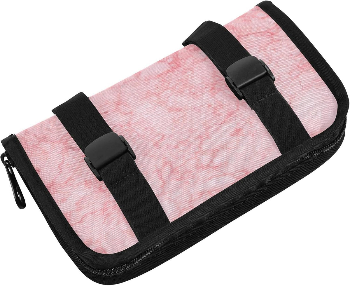 Car Tissue Holder Car Napkin Holder Car Tissue Box Dispenser Storage Case Sun Visor Mask Holder with Adjustable Straps Reusable Refillable Marble Pink