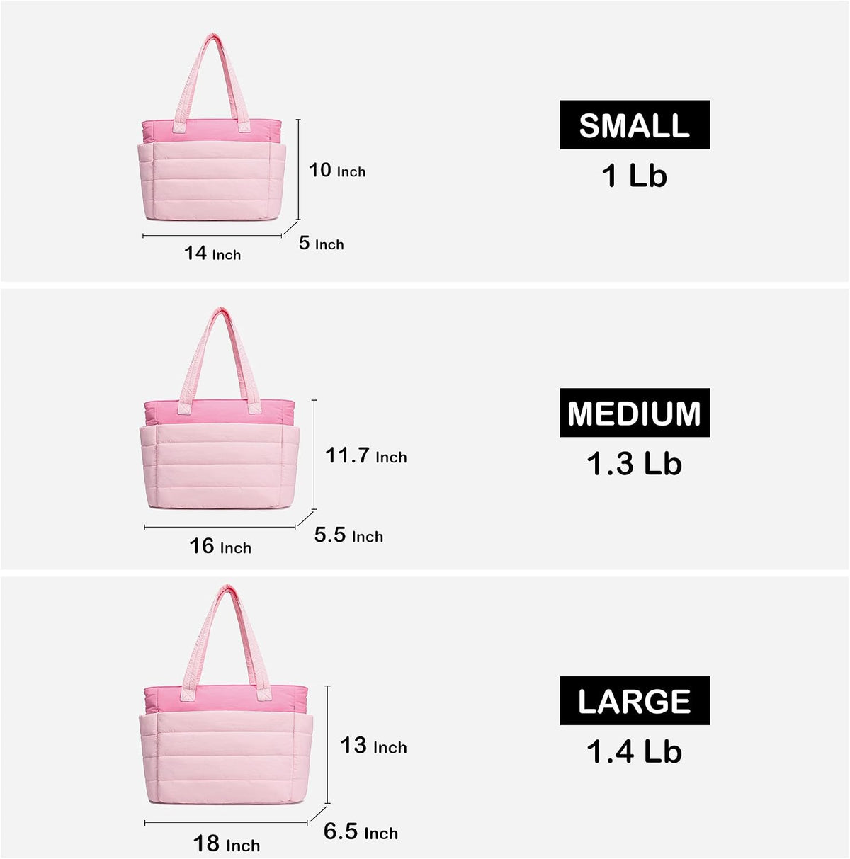 Puffer Tote Bag for Women Work Lightweight Puffy Quilted Tote Laptop