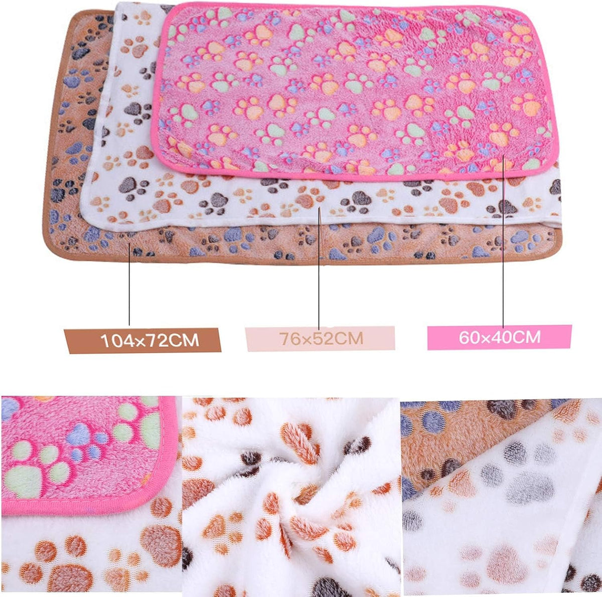 Pet Blanket for Small Cats & Dogs Thick Sleep Mat, Pet Dog Cat Puppy Kitten Soft Blanket Doggy (S, Pink)