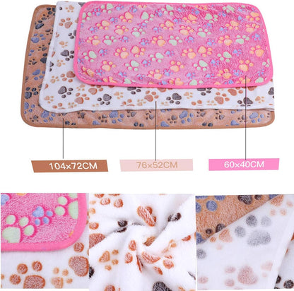 Pet Blanket for Small Cats & Dogs Thick Sleep Mat, Pet Dog Cat Puppy Kitten Soft Blanket Doggy (S, Pink)