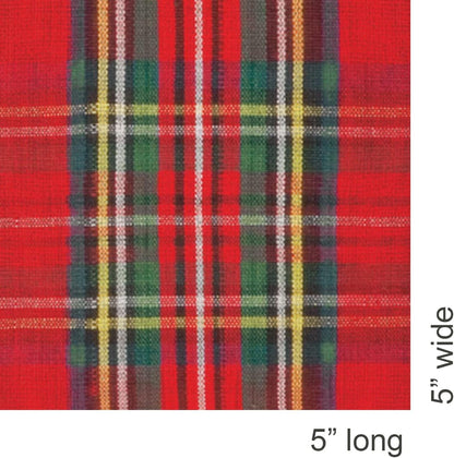 IHR Ideal Home Range Cocktail Napkins Disposable 3-Ply Paper Party Napkin Pack, 5" x 5", Classic Check Plaid, 20-Count
