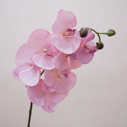 34.3" Pink Orchid Artificial Flowers, Real Touch Fake Orchid Latex Pink Flowers Phalaenopsis Branches for Home Party Wedding Bridal Shower Decoration, 2pcs Pink