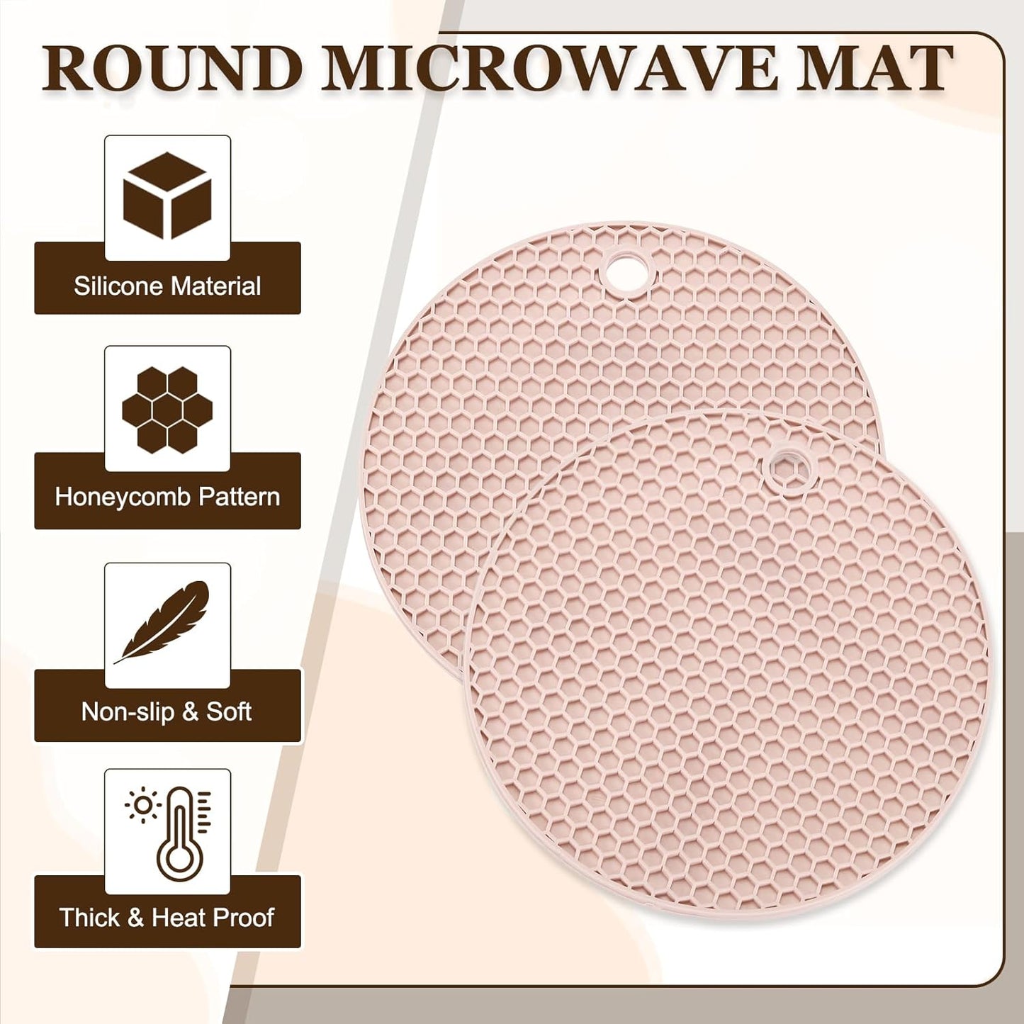 Silicone Trivet Mats for Hot Dishes 6 Inch, 4 Pcs Multi-Functional Non-Slip Hot Pads Heat Resistant Pot Holder Hot Plate Mats for Kitchen Counter Table, Pink