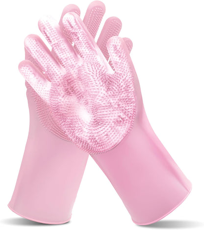 Pet Grooming Gloves—Dog Washing Gloves with High-Density Teeth