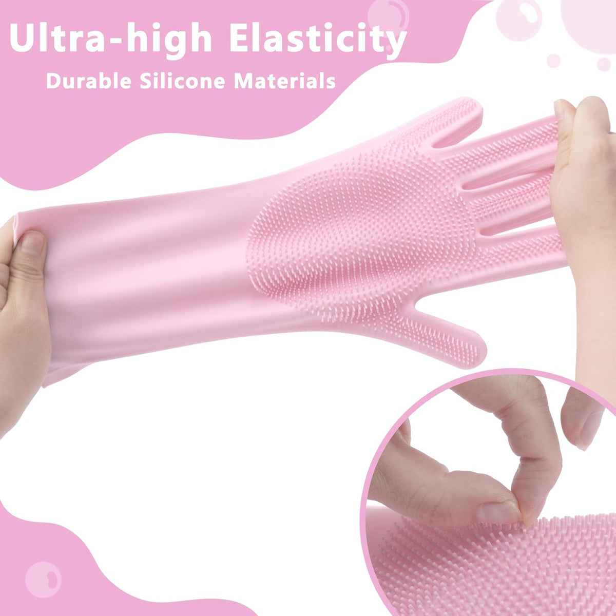 Pet Grooming Gloves—Dog Washing Gloves with High-Density Teeth