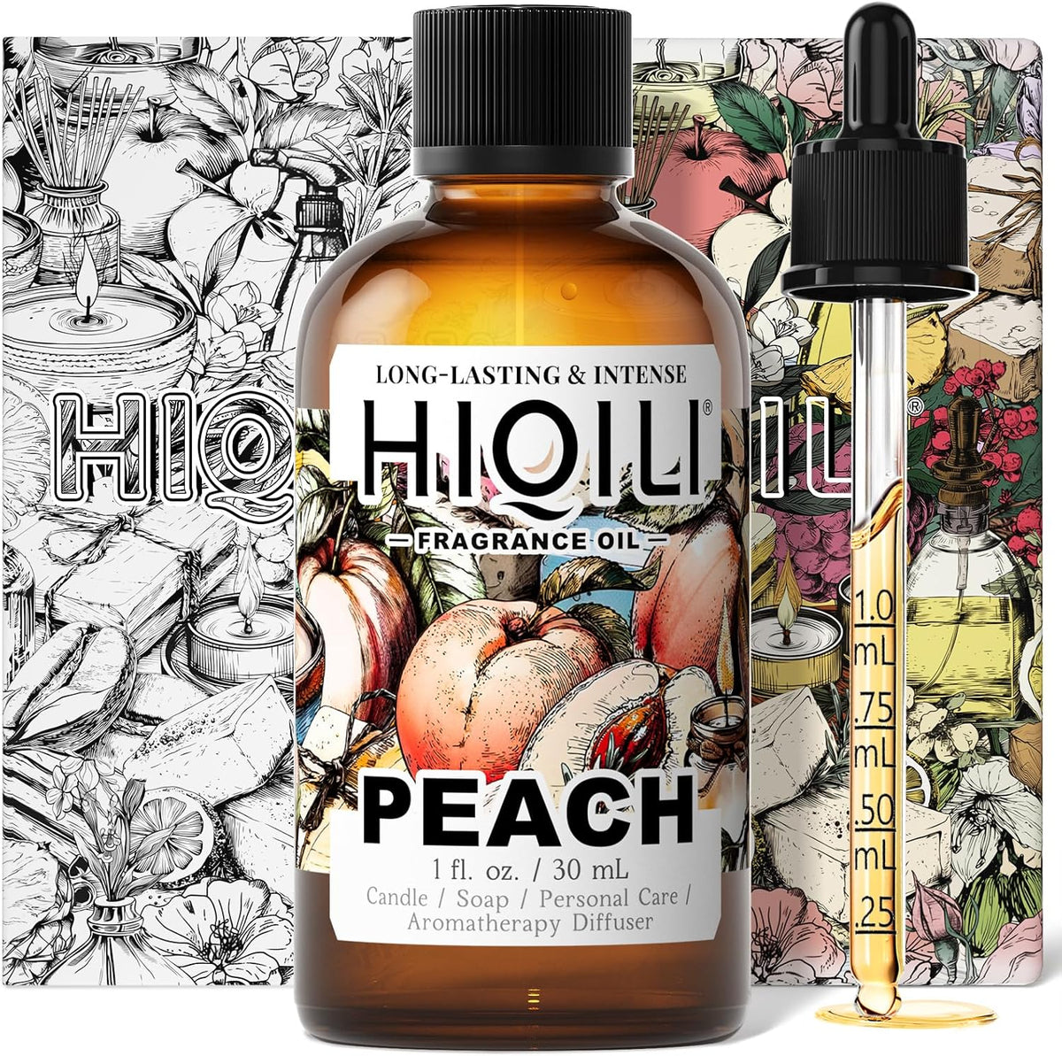 Peach Fragrance Oil for Home Diffuser, Body Spray - 1 Fl Oz