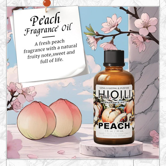 Peach Fragrance Oil for Home Diffuser, Body Spray - 1 Fl Oz