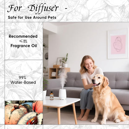Peach Fragrance Oil for Home Diffuser, Body Spray - 1 Fl Oz