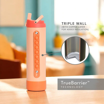 Iconic 20oz Kids Insulated Water Bottle w/Straw & Pop-It Handle