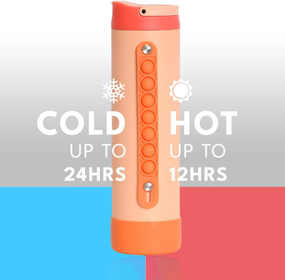 Iconic 20oz Kids Insulated Water Bottle w/Straw & Pop-It Handle