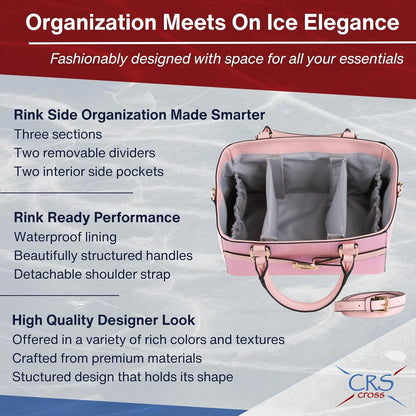 Rink Side Tote Ice Skating Accessory Bag for Skate Essentials