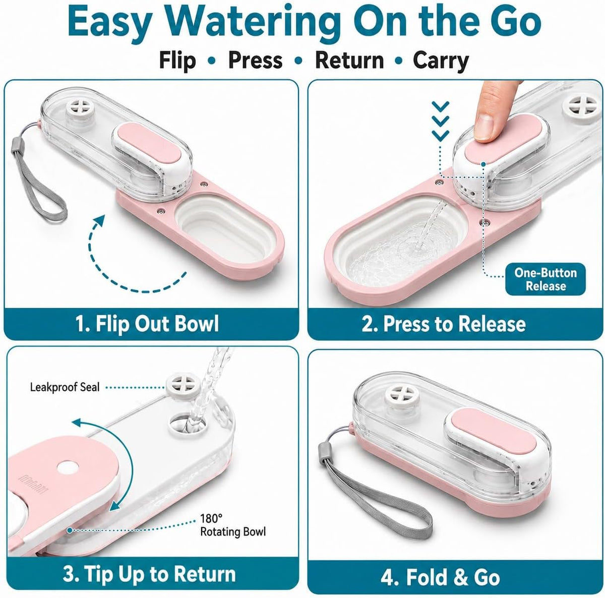 Dog Water Bottle Portable, 11.8 oz(350 ml)