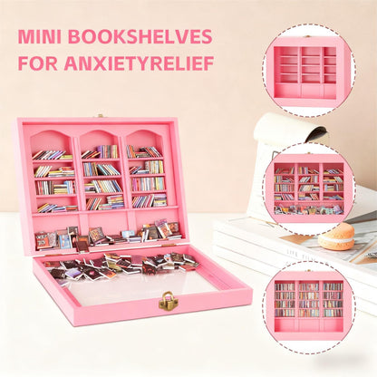 Mini Wooden Bookshelf for Anxiety Relief