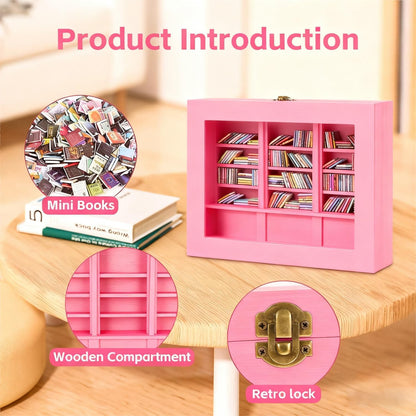 Mini Wooden Bookshelf for Anxiety Relief