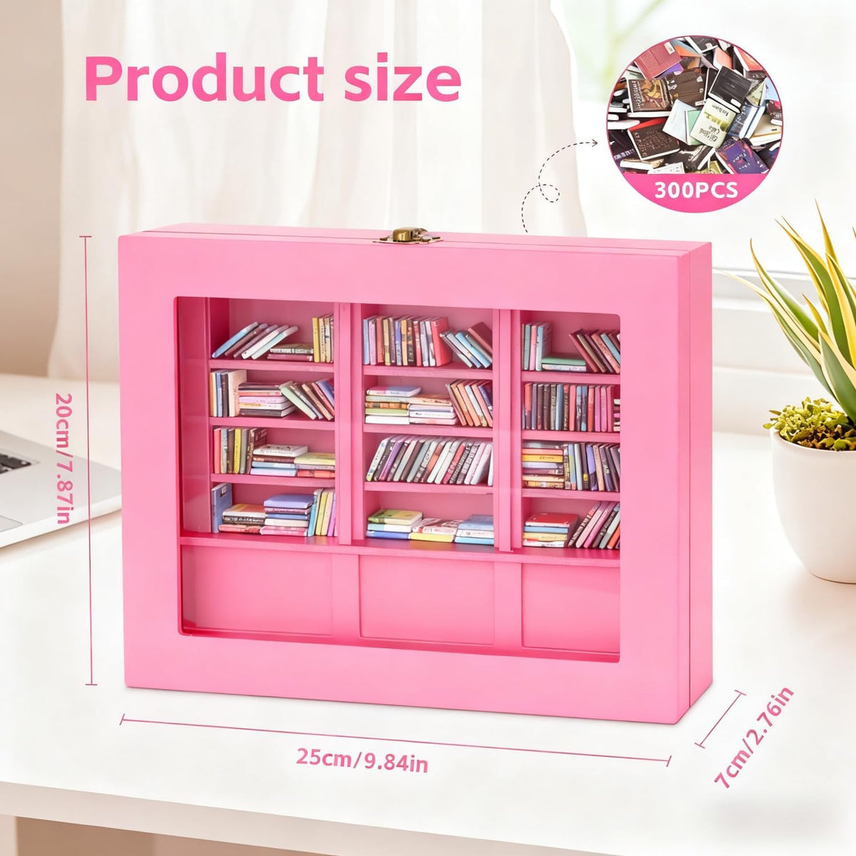 Mini Wooden Bookshelf for Anxiety Relief