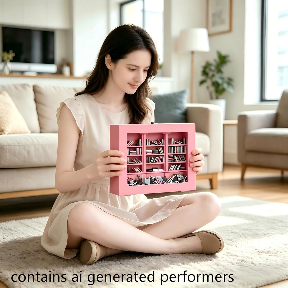 Mini Wooden Bookshelf for Anxiety Relief