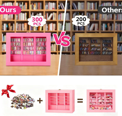 Mini Wooden Bookshelf for Anxiety Relief