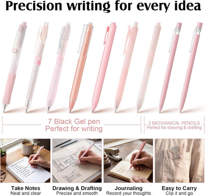 26 in 1 Pink Desk Organizer and Accessories for Office Dorm School