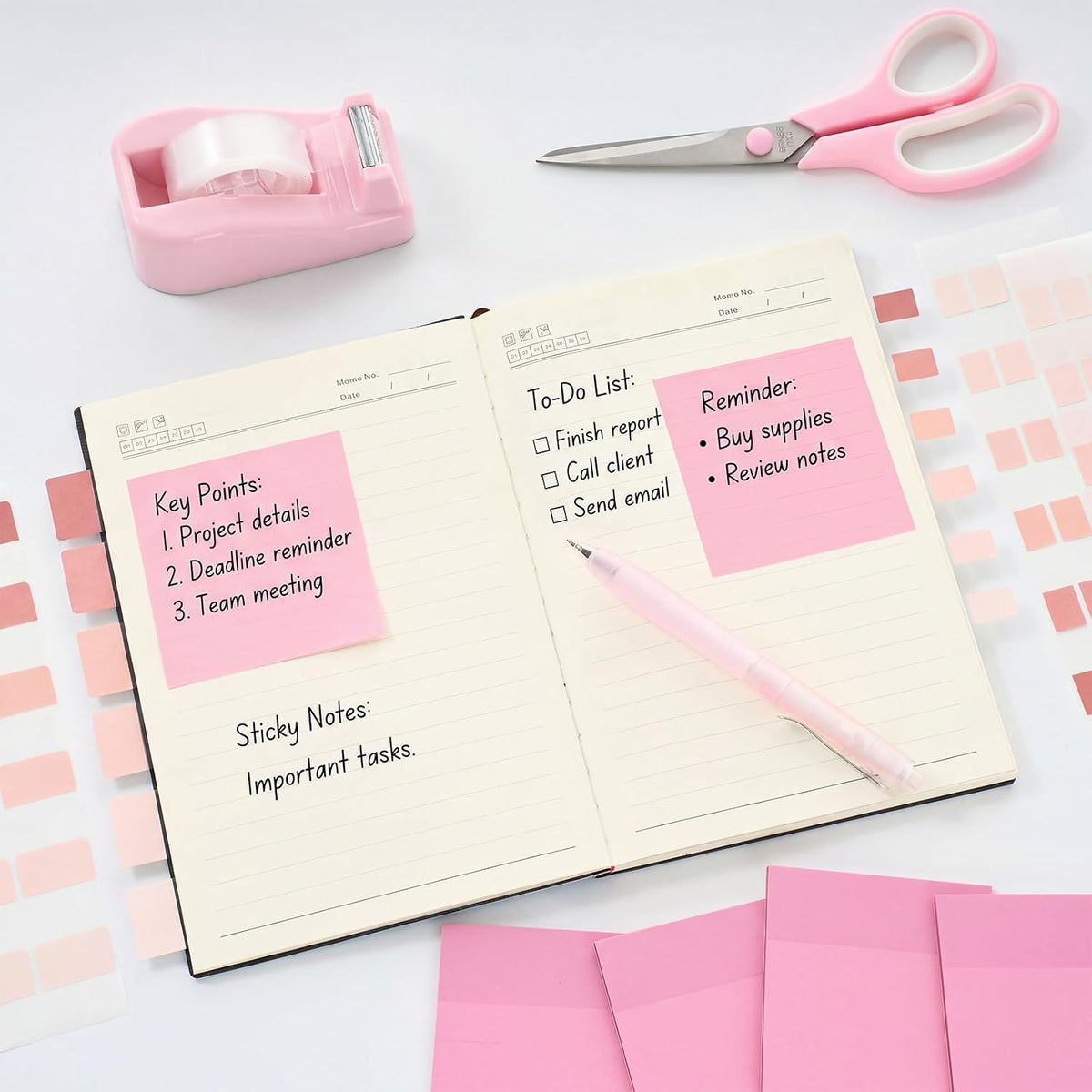 26 in 1 Pink Desk Organizer and Accessories for Office Dorm School