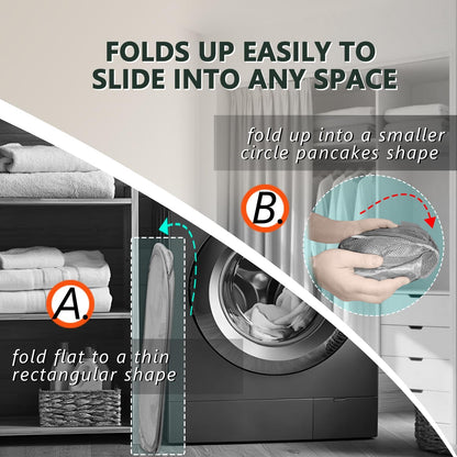 Collapsible Laundry Hamper Basket,Pop Up Mesh Foldable Bag for Laundry Room
