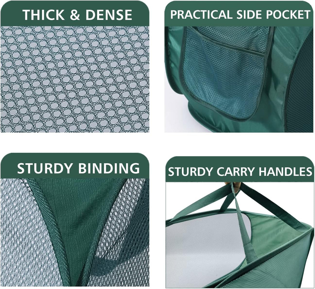 Collapsible Laundry Hamper Basket,Pop Up Mesh Foldable Bag for Laundry Room