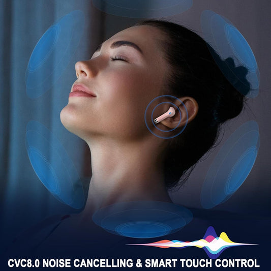 Wireless Earbuds, Bluetooth 5.4 Ear Buds, LED Power Display, 6D Bass Stereo