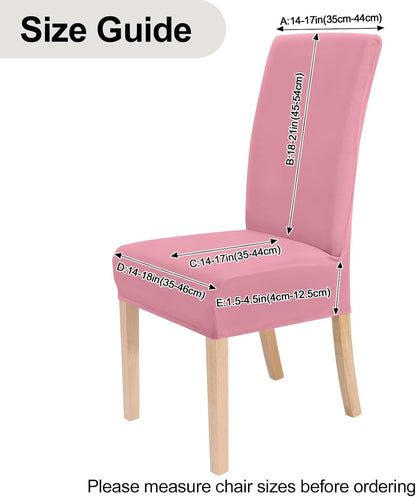 Velvet Stretch Dining Chair Covers, Parsons Chair Slipcovers Set of 6