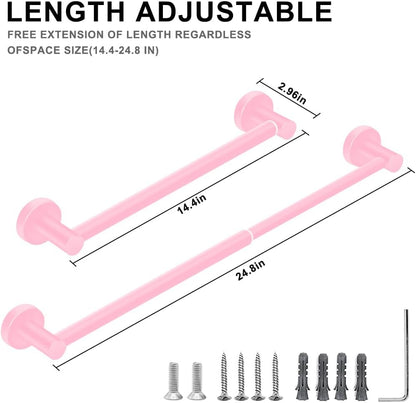 Adjustable Stainless Steel Towel Racks for Bathroom 13.18-24In