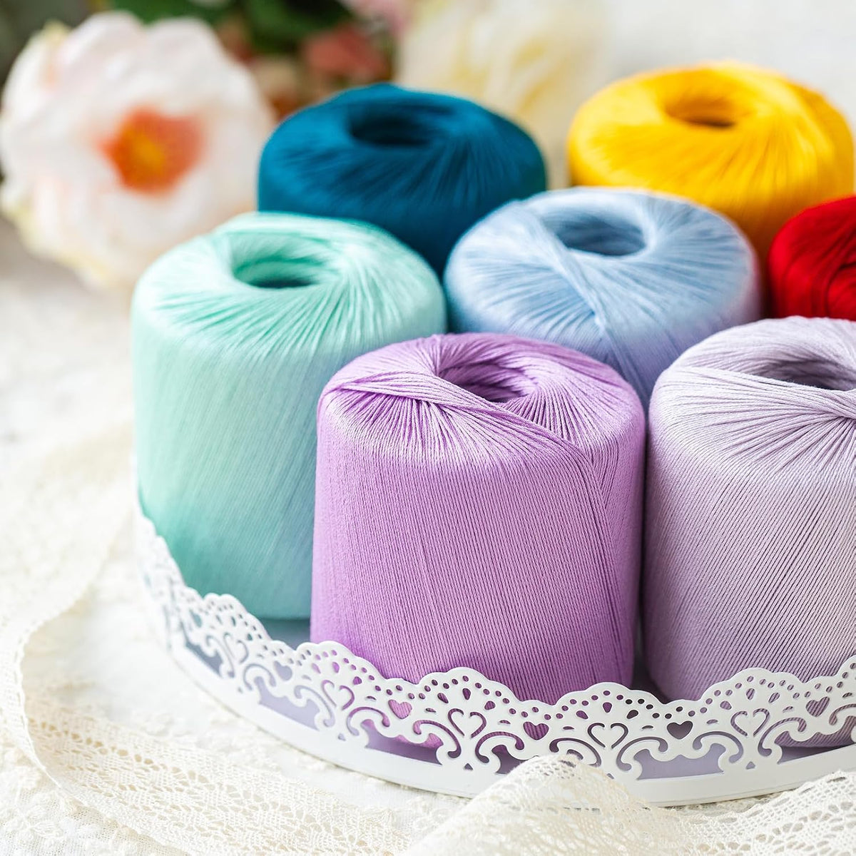 #5 Lace Combed Yarn 3pk-3 x 40g/164 Yds Crystal Pink