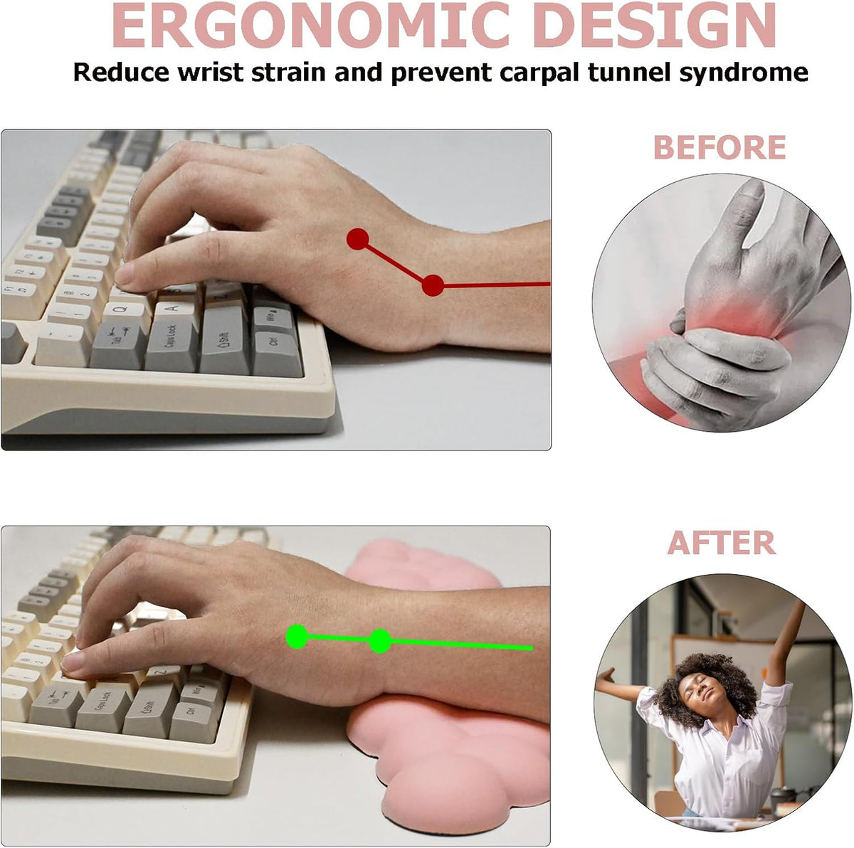 Ergonomic Keyboard Wrist Rest, Cloud Wrist Rest for Computer Keyboard