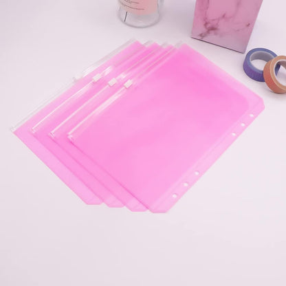 Pink A5 Binder Pockets 12pcs Zipper Cash Envelopes