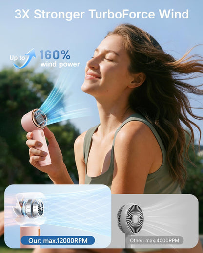 Portable Handheld Fan, Mini Rechargeable Personal Hand Fan