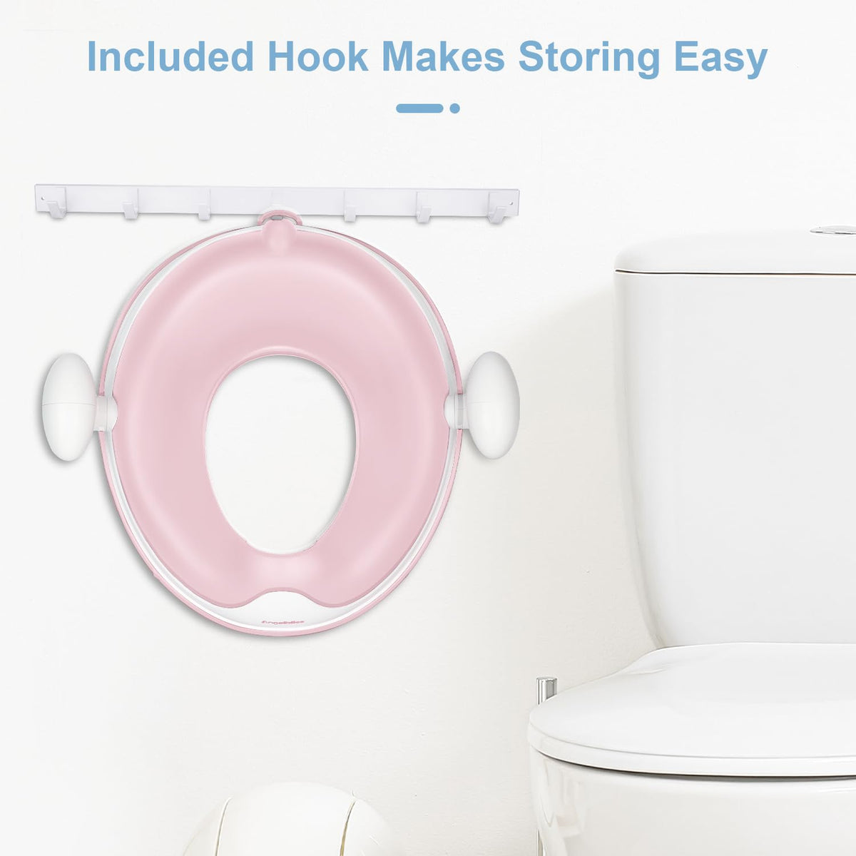 Potty Training Toilet Seat with Cushion, Handles, Splash Guard