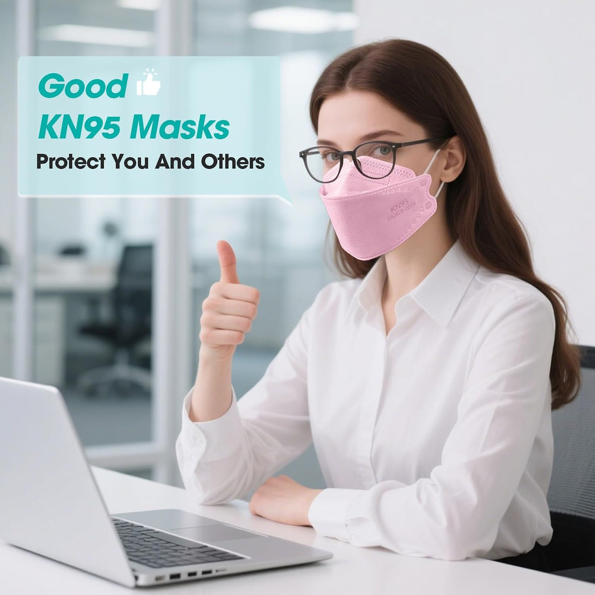 KN95 Face Masks,50 Pack Breathable Dust Safety Mask For Adult, Pink