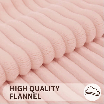 Simmore Fall Soft Pink Flannel Throw Pillow Covers 18X18 Set of 2