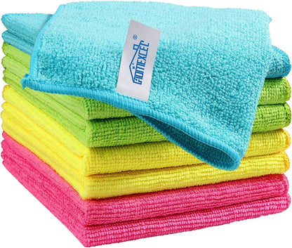 8PK Microfiber Cleaning Cloth, Cleaning Rags for Home, 11.5x11.5in