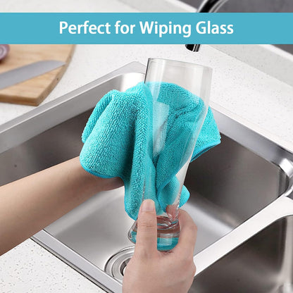 8PK Microfiber Cleaning Cloth, Cleaning Rags for Home, 11.5x11.5in