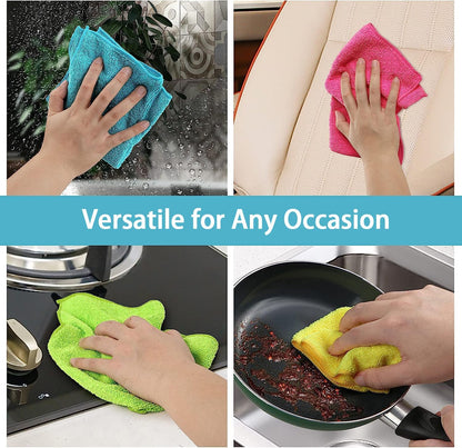 8PK Microfiber Cleaning Cloth, Cleaning Rags for Home, 11.5x11.5in