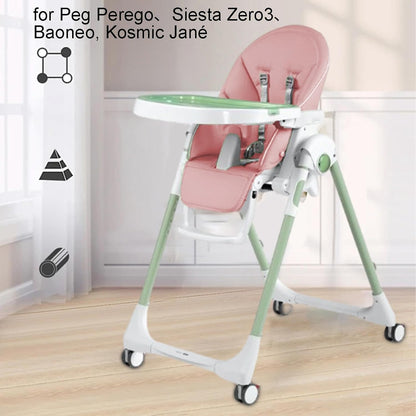 Baoneo High Chair Cushion, Baby Dining Chair Seat Cover, Seat Cushion Breathable Pad, Foldable Baby Highchair Cover, Protects from Spills and Crumbs for Kosmic Jane, Siesta Zero3 (Pink)