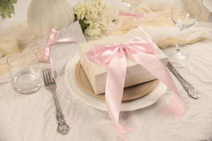 Baby Pink Satin Ribbon 1-1/2 inch X Continuous 100 Yards, Single Face Polyester Ribbon Perfect for Gift Wrapping, Flower Bouquets, Wedding Decor, Crafts, Bow Making, Sewing & Wreaths