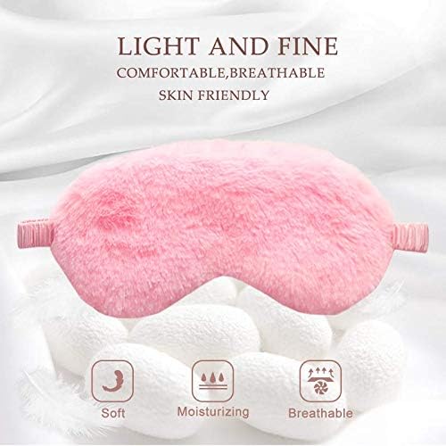 2-Pack, Plush Eye Mask Soft Sleeping Mask Blindfold Eye Cover