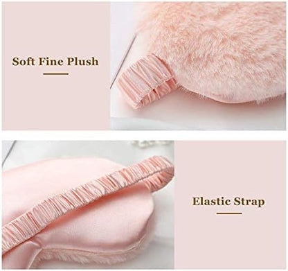 2-Pack, Plush Eye Mask Soft Sleeping Mask Blindfold Eye Cover